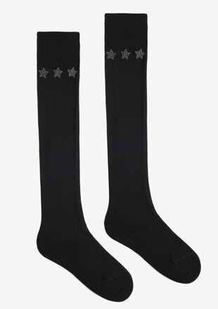 Women's knee highs with stars and rhinestones ZAZU 899 STARS Marilyn