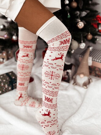 Knee highs with snowflakes 1276 Milena