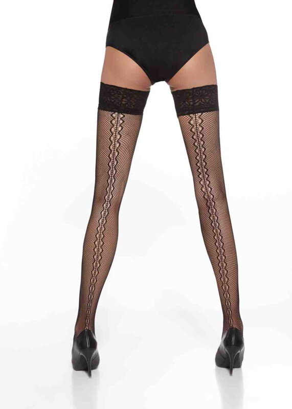 Women's mesh self-supporting stockings SARA 20 DEN BasBleu Women's mesh self-supporting stockings SARA 20 DEN BasBleu