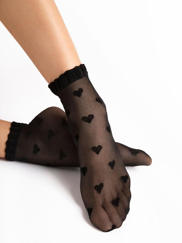 Heart socks G 1189 KOKORO 20 DEN Fiore Heart socks G 1189 KOKORO 20 DEN Fiore