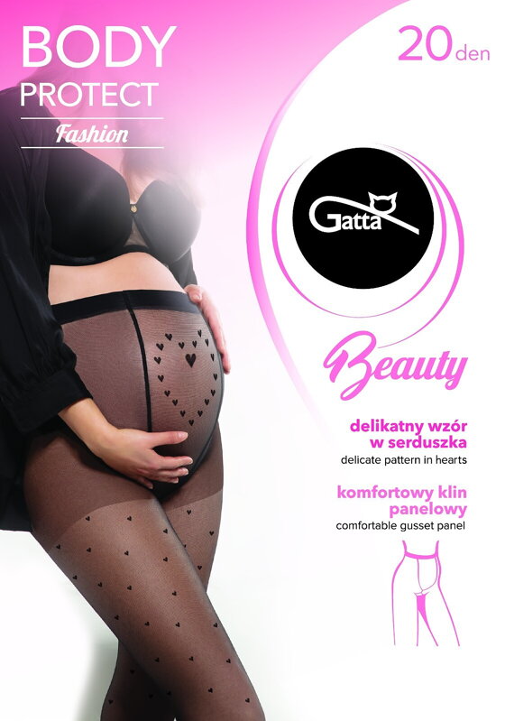 Maternity tights with hearts BODY PROTECT 02 20 DEN Gatta Maternity tights with hearts BODY PROTECT 02 20 DEN Gatta