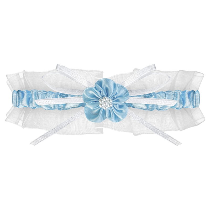 White-blue garter for the bride HELSINKI Julimex
