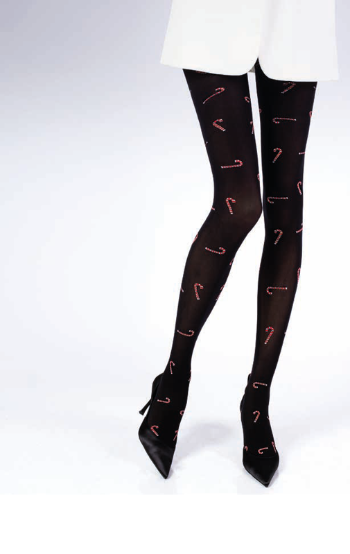 Candy cane patterned tights CANDY TWIST 50 DEN Knittex