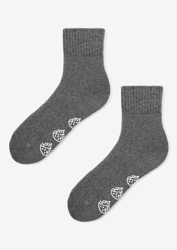 Smooth warm women's anti-slip socks ANGORA ABS TERRY X45 Marilyn