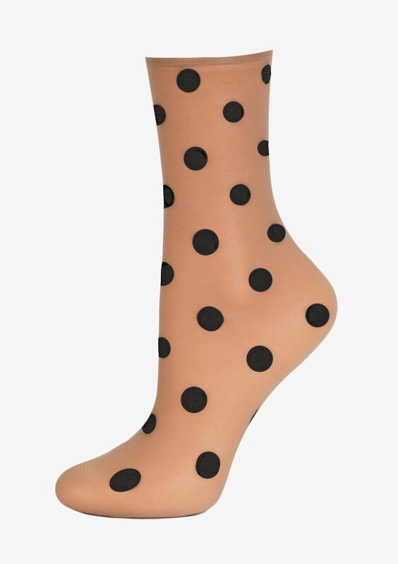 Stylish thin socks with dots FORTE BIG DOTS Marilyn