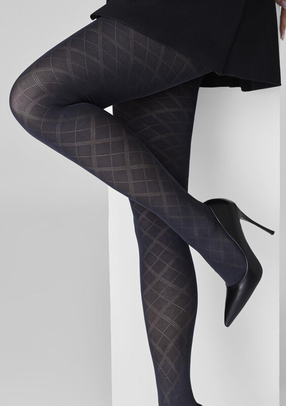 Tights with bold jacquard diamond pattern GRACE F02 Marilyn Tights with bold jacquard diamond pattern GRACE F02 Marilyn
