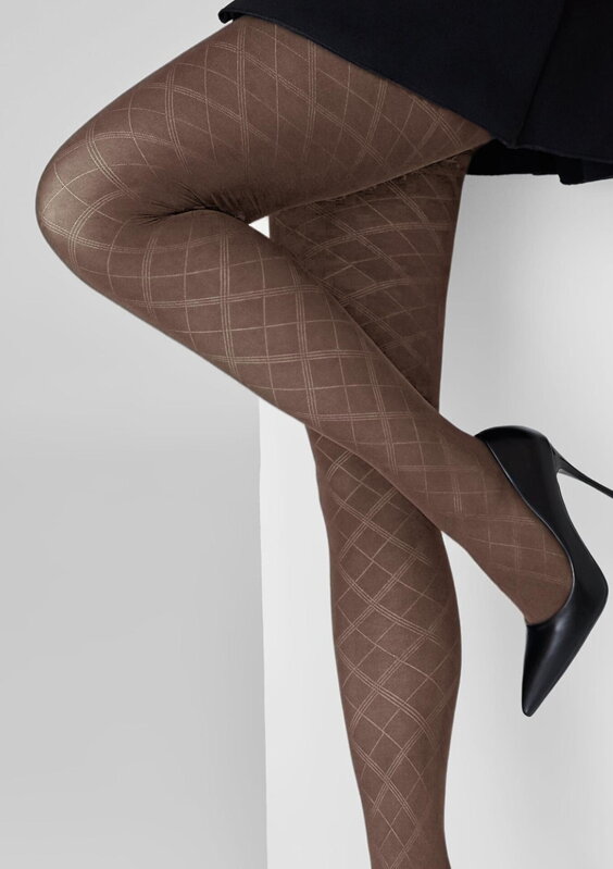 Tights with bold jacquard diamond pattern GRACE F02 Marilyn Tights with bold jacquard diamond pattern GRACE F02 Marilyn