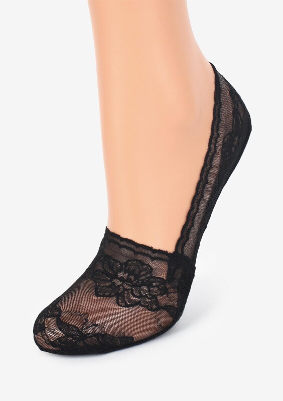 Women's lace no show socks with embroidery LACE Z32 Marilyn