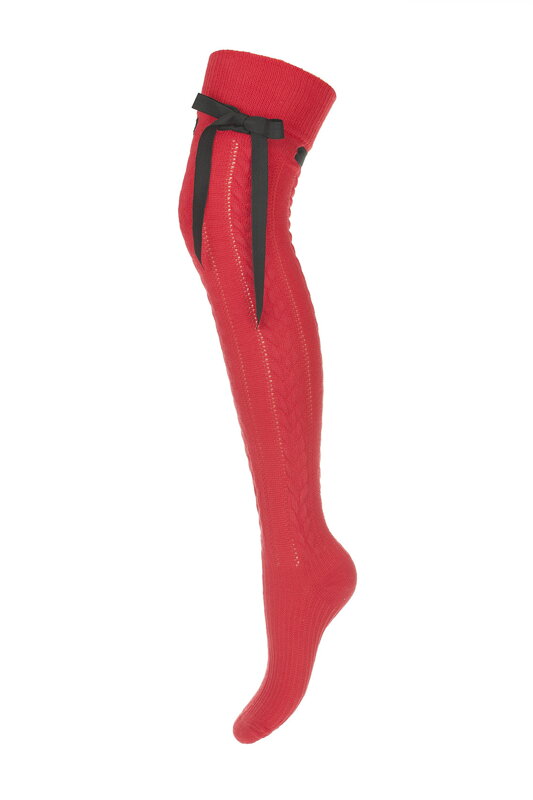 Quality women's knee highs 835 RIBBON Milena