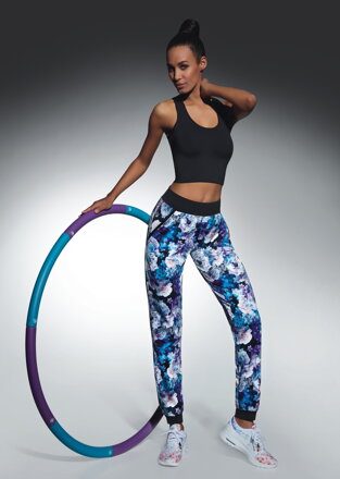 Sports leggings with CHALICE BasBleu patterns