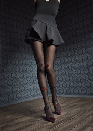 Women's patterned tights GUCCI G44 40 DEN Marilyn