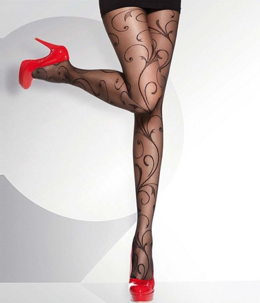 Women's patterned tights SECESSION 20 DEN Adrian